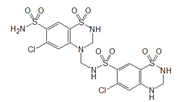 Hydrochlorothiazide EP Impurity C ;Hydrochlorothiazide BP Impurity C ;Hydrochlorothiazide Dimer ;6-Chloro-N-[(6-chloro-7-sulfamoyl-2,3-dihydro-4H-1,2,4-benzothiadiazin-4-yl 1,1-dioxide)methyl]-3,4-dihydro-2H-1,2,4-benzothiadiazine-7-sulfonamide 1,1-dioxide  |  402824-96-8