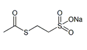 Mesna EP Impurity C ;Mesna USP RC A ; Sodium 2-(Acetylsulfanyl)ethanesulfonate  |  69536-71-6