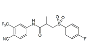 Bicalutamide EP Impurity C ; Bicalutamide Deshydroxy Impurity ;(RS)-N-[4-Cyano-3-(trifluoromethyl)phenyl]-3-[(4-fluorophenyl) sulfonyl]-2-methyl-propanamide  |  906008-94-4