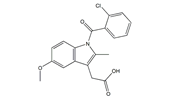 Indomethacin EP Impurity D ; Indomethacin 2-Chloro Analog ;4-Dechloro-2-Chloroindomethacin ; [1-(3-Chlorobenzoyl)-5-methoxy-2-methyl-1H-indol-3-yl]acetic Acid