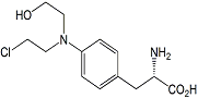 Melphalan EP Impurity D ;Hydroxy Melphalan ;4-[(2-Chloroethyl)(2-hydroxyethyl)amino]-L-phenylalanine  |  61733-01-5