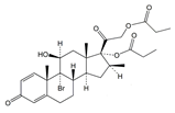 Beclometasone Dipropionate EP Impurity D ;9-Deschloro-9-Bromo Beclomethasone Dipropionate ;9-Bromo-11β-hydroxy-16β-methyl-3,20-dioxopregna-1,4-diene-17,21-diyl dipropanoate  |   52092-14-5