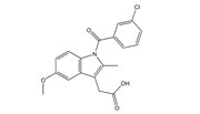 Indomethacin EP Impurity E ; Indomethacin 3-Chloro Analog ;4-Dechloro-3-Chloroindomethacin ; 1-(3-Chlorobenzoyl)-5-methoxy-2-methyl-1H-indole-3-acetic Acid  |  807614-94-4