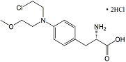 Melphalan EP Impurity I ;Methoxy Dechloro Melphalan HCl ;4-[(2-Chloroethyl)(2-methoxyethyl)amino]-L-phenylalanine dihydrochloride