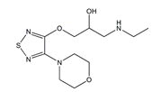 Timolol EP Impurity I ; Timolol BP Impurity I ;(2RS)-1-(Ethylamino)-3-[[4-(morpholin-4-yl)-1,2,5-thiadiazol-3-yl]oxy]propan-2-ol