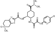 Edoxaban N-Oxide; 2-(((1R,2S,5S)-2-(2-((5-chloropyridin-2-yl)amino)-2-oxoacetamido)-5-(dimethylcarbamoyl)cyclohexyl)carbamoyl)-5-methyl-4,5,6,7-tetrahydrothiazolo[5,4-c]pyridine 5-oxide;  2244103-96-4