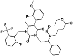 Elagolix Ethyl Ester Nitroso Impurity; (R)-ethyl 4-((2-(5-(2-fluoro-3-methoxyphenyl)-3-(2-fluoro-6-(trifluoromethyl)benzyl)-4-methyl-2,6-dioxo-2,3-dihydropyrimidin-1(6H)-yl)-1-phenylethyl)(nitroso)amino)butanoate