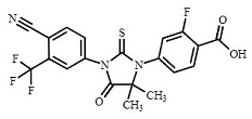 Enzalutamide Carboxylic Acid Metabolite; 4-(3-(4-Cyano-3-(trifluoromethyl)phenyl)-5,5-dimethyl-4-oxo-2-thioxoimidazolidin-1-yl)-2-fluorobenzoic acid; 1242137-15-0