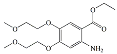 Erlotinib RC 2; ETB/MEA Impurity; Ethyl 2-amino-4,5-bis(2-methoxyethoxy)benzoate ; 179688-27-8 (Base) ; 183322-17-0