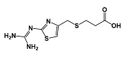 Famotidine EP Impurity F; 3-[[[2-[(Diaminomethylene)amino]thiazol-4-yl]methyl]sulphanyl]propanoic acid  |  107880-74-0