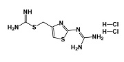 Famotidine EP Impurity H; Famotidine Isothiourea Impurity ;2-((2-(Diaminomethyleneamino)thiazol-4-yl)methyl)isothiourea dihydrochloride  |  88046-01-9