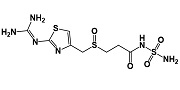 Famotidine Impurity I ;3-[[[2-[(Diaminomethylene)amino]-thiazol-4-yl]methyl]sulphinyl]-N-sulphamoylpropanamide | 1020719-36-1