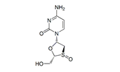Lamivudine EP Impurity H ;Lamivudine (3R)-Sulfoxide ; 4-Amino-1-[(2R,3R,5S)-2-(hydroxymethyl)-1,3-oxathiolan-5-yl] pyrimidin-2(1H)-one S-oxide | 160552-54-5