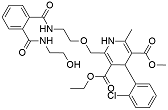 Hydroxyethyl Phthalyl Amlodipine; 3-Ethyl 5-methyl 4-(2-chlorophenyl)-2-((2-(2-((2-hydroxyethyl)carbamoyl)benzamido)ethoxy)methyl)-6-methyl-1,4-dihydropyridine-3,5-dicarboxylate