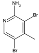 2-Amino-3-5-dibromo 4-methyl Pyridine (CAS: 3430-29-3)