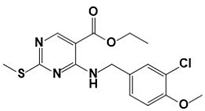 Ethyl 4-((3-chloro-4-methoxybenzyl)amino)-2-(methylthio)pyrimidine-5-carboxylate (CAS: 330785-81-4)