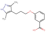Desfluoro Acoramidis; Synonyms: 3-[3-(3,5-Dimethyl-1H-pyrazol-4-yl)propoxy]benzoic acid; Benzoic acid, 3-[3-(3,5-dimethyl-1H-pyrazol-4-yl)propoxy]- (Note: For comparison, the original parent drug acoramidis is 3-[3-(3,5-dimethyl-1H-pyrazol-4-yl)propoxy]-4-fluorobenzoic acid)