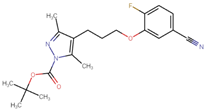 ACS3B; Synonyms: Tert-butyl 4-{3-(5-cyano-2-fluorophenoxy)propyl}-3,5-dimethyl-1H-pyrazole-1-carboxylate; tert-butyl 4-[3-(5-cyano-2-fluorophenoxy)propyl]-3,5-dimethyl-1H-pyrazole-1-carboxylate; 1H-Pyrazole-1-carboxylic acid, 4-[3-(5-cyano-2-fluorophenoxy)propyl]-3,5-dimethyl-, 1,1-dimethylethyl ester