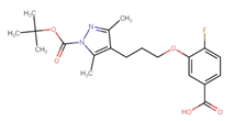 Acoramidis BOC Acid Impurity; Synonyms: 3-(3-(1-(tert butoxy carbonyl)-3-5-dimethyl-1H-pyrazol-4-yl)propoxy)-4-fluoro benzoic acid  (CAS: 1446711-66-5)