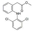 Aceclofenac Impurity B; Diclofenac Methyl Ester; Methyl [2-[(2,6-dichlorophenyl)amino]phenyl]acetate (CAS: 15307-78-5)