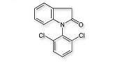 Aceclofenac Impurity I ; Diclofenac Impurity A ;   Diclofenac Amide ;  1-(2,6-Dichlorophenyl)-1,3-dihydro-2H-indol-2-one  |  15362-40-0