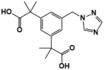 Anastrozole Diacid; 2,2’-(5-((1H-1,2,4-Triazol-1-yl)methyl)-1,3-phenylene)bis(2-methylpropanoic acid)   (CAS: 1338800-81-9)