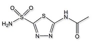 Acetazolamide; N-[5-Aminosulfonyl)-1,3,4-thiadiazol-2-yl]acetamide; 5-Acetamido-1,3,4-thiadiazole-2-sulfonamide  |  59-66-5
