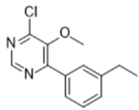 4-chloro-6-(3-ethyl phenyl)-5-methoxy pyrimidine	(CAS: 1542425-04-6)