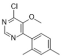 4-chloro-6-(2,4-dimethyl phenyl)-5-methoxy pyrimidine	(CAS: 1507209-29-1)