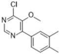 4-chloro-6-(3,4-dimethyl phenyl) -5-methoxy pyrimidine	(CAS: 1537694-53-3)