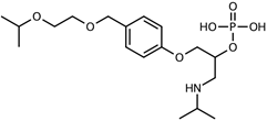 Bisoprolol Phosphomonoester; 1-(4-((2-isopropoxyethoxy)methyl)phenoxy)-3-(isopropylamino)propan-2-yl dihydrogen phosphate