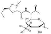 Clindamycin 3-phosphate; Methyl7-chloro-6,7,8-trideoxy-6-[[[(2S,4R)-1-methyl-4-propylpyrrolidin-2-yl]carbonyl]amino]-1-thio-L-threo-α-D-galacto-octopyranoside 3-(dihydrogen phosphate)   (CAS: 28708-34-1)