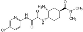 Ethanediamide impurity F; Edoxaban impurity 6; Edoxaban Impurity I; N1-((1S,2R,4S)-2-amino-4-(dimethylcarbamoyl)cyclohexyl)-N2-(5-chloropyridine-2-yl)oxalamide  (CAS: 480452-37-7)