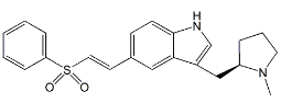 Eletriptan Impurity C; Eletriptan Dehydro Impurity; 3-[[(2R)-1-Methyl-2-pyrrolidinyl]methyl]-5-[(1E)-2-(phenylsulfonyl)ethenyl]-1H-indole (CAS: 188113-72-6)