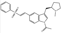 N-Acetyl-dehydro-Eletriptan; Eletriptan Dehydro N-Acetyl Imp; Eletriptan Dehydro N-Acetyl Impurity; 1-acetyl-3-[((2r)-1-methylpyrrolidin-2-yl)methyl]-5-[(e)-2-(phenylsulfonyl)vinyl]indole   (CAS: 188113-71-5)