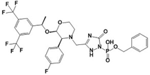 Fosaprepitant Benzyl Ester; Benzyl hydrogen (3-(((2R,3S)-2-((R)-1-(3,5-bis(trifluoromethyl)phenyl)ethoxy)-3-(4-fluorophenyl)morpholino)methyl)-5-oxo-2,5-dihydro-1H-1,2,4-triazol-1-yl)phosphonate; Phosphonic acid  (CAS: 889852-02-2)