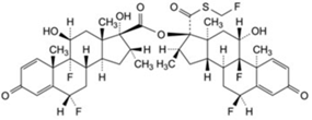 Fluticasone Dimer; 6α,9-Difluoro-17-{[(fluoromethyl)sulfanyl]carbonyl}-11β-hydroxy-16α-methyl-3-oxoandrosta-1,4-dien-17α-yl 6α,9-difluoro-11β,17-dihydroxy-16α-methyl-3-oxoandrosta-1,4-diene-17β-carboxylate (CAS: 220589-37-7)