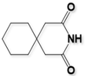 Gabapentine Impurity C; 3,3-pentamethylene glutarimide; 2,4-dioxo-3-azaspiro[5.5]undecane; 1,1-cycloheance diacetaimide; Gabapentin Impurity 3; 3-azaspiro[5.5]undecane-2,4-dione; 3,3-pentamethylene glutarimide  (CAS: 1130-32-1)