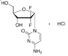 Gemcitabine Impurity B; Gemcitabine BP Impurity B; Gemcitabine alpha-Isomer; Gemcitabine 1-Epimer; 4-Amino-1-(2-deoxy-2,2-difluoro-α-D-erythropentofuranosyl)pyrimidin-2(1H)-one hydrochloride  (CAS: 122111-05-1 (HCl salt); 95058-85-8 (base))