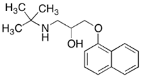 Nadolol Napthyl Analog1-[(1,1-Dim;ethylethyl)amino]-3-(1-naphthalenyloxy)-2-propanol; Nadolol EP Impurity F; (RS)-2'-Methylpropranolol; (±)-2'-Methylpropranolol  (CAS: 2116-22-5)