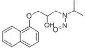 N-Nitroso propranolol; N-(2-hydroxy-3-(naphthalen-1-yloxy)propyl)-N-isopropylnitrous amide  (CAS: 84418-35-9)