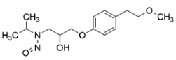 N-Nitroso metoprolol; N-(2-hydroxy-3-(4-(2-methoxyethyl)phenoxy)propyl)-N-isopropylnitrous amide (CAS: 138768-62-4)
