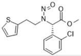 N-Nitroso Rac-Clopidogrel EP Impurity F (Mixture of Isomers); Methyl (S)-2-(2-chlorophenyl)-2-(nitroso(2-(thiophen-2-yl)ethyl)amino)acetate	(CAS: 3033746-15-2)
