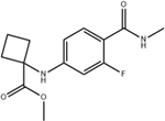 methyl 1-((3-fluoro-4-(methylcarbamoyl)phenyl)(nitroso)amino)cyclobutanecarboxylate