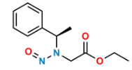 Nitroso-R-(+)-N-[(Ethoxycarbonyl)methyl]-1-phenylethylamine; Ethyl (R)-N-nitroso-N-(1-phenylethyl)glycinate; Ethyl (R)-N-nitroso-N-(1-phenylethyl)glycinate; Ethyl 2-[nitroso[(1R)-1-phenylethyl]amino]acetate  (CAS: 2763812-26-4)