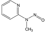 2-Nitrosomethylaminopyridine; 2-Pyridinamine, N-methyl-N-nitroso; N-Methyl-N-nitroso-2-pyridinamine; Pyridine, 2-(methylnitrosamino); 2-(Nitrosomethylamino)pyridine; N-Nitroso-N-methyl-2-aminopyridine  (CAS: 16219-98-0)