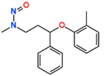 N-Nitroso-Atomoxetine; N-methyl-N-(3-phenyl-3-(o-tolyloxy)propyl)nitrous amide  (CAS: 3028194-77-3)