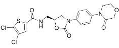 Rivaroxaban EP Impurity H; Rivaroxaban USP RC H; 4,5-Dichloro-N-[[(5S)-2-oxo-3-[4-(3-oxo-4-morpholinyl)phenyl]-5-oxazolidinyl] methyl]-2-thiophenecarboxamide (CAS: 1770812-37-7)