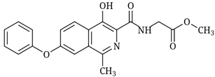 Roxadustat Impurity 2; Methyl 2-(4-hydroxy-1-methyl-7-phenoxyisoquinoline-3-carboxamido) acetate (CAS: 1421312-36-8)