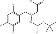 Sitagliptin N-BOC Carboxylic Acid; (R)-3-(tert-Butoxycarbonyl)-4-(2,4,5-trifluorophenyl)butanoic acid (CAS: 486460-00-8)